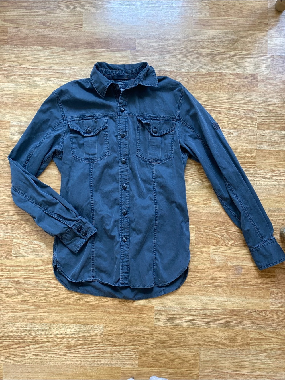 Converse One Star Men's Casual Button-Down Shirt in Gray